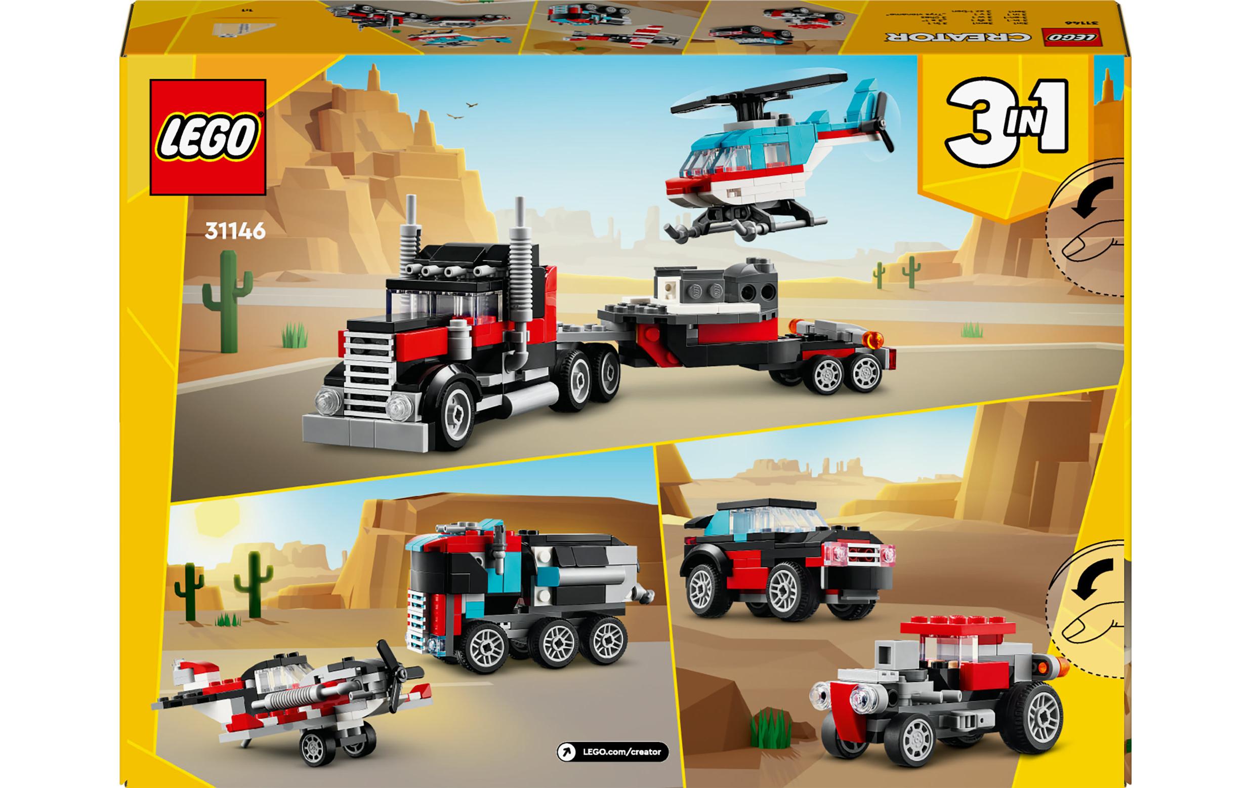 Creator Tieflader mit Hubschrauber 311463-in-1-Spielset