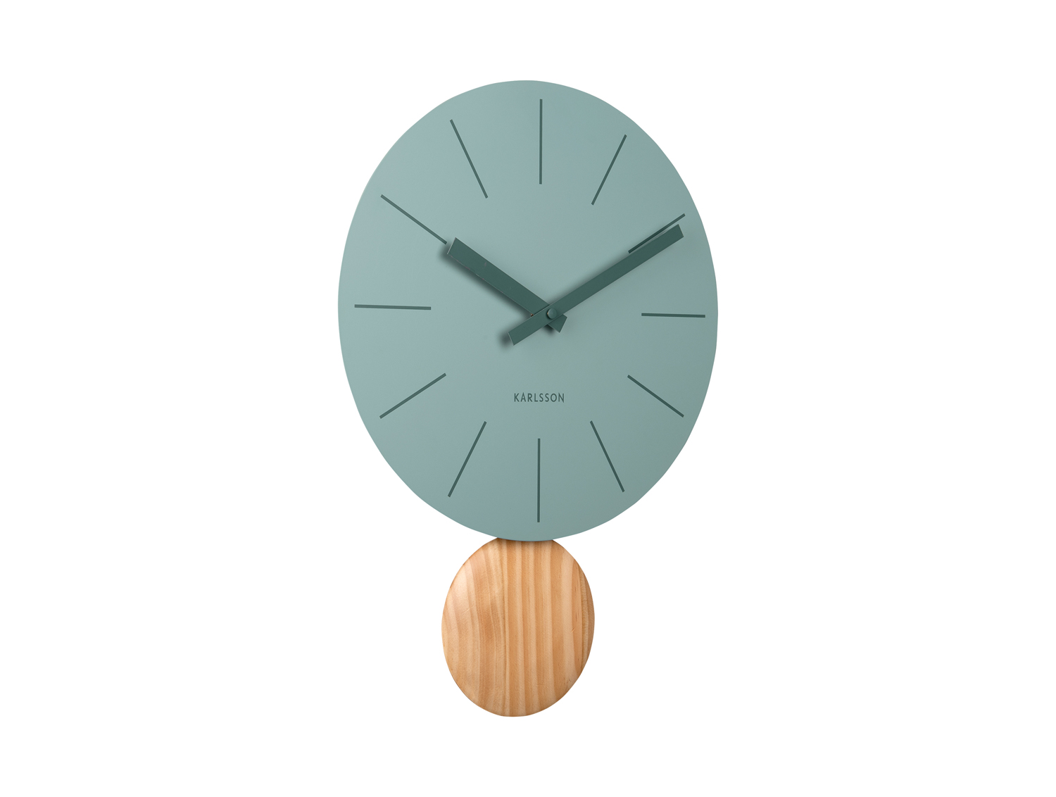 Wall clock Arlo pendulum matt jungle green
