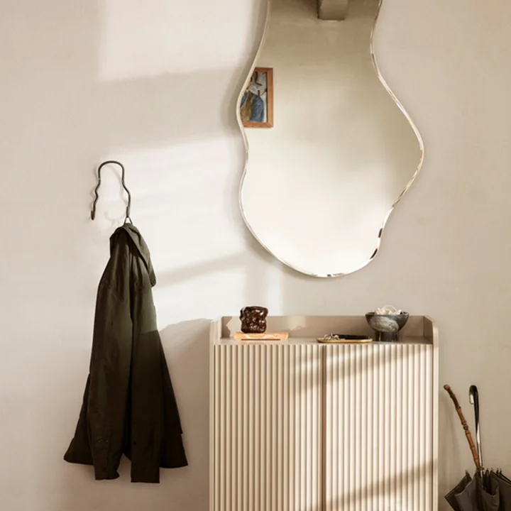 Ferm Living - Curvature Wandhaken doppelt, schwarz