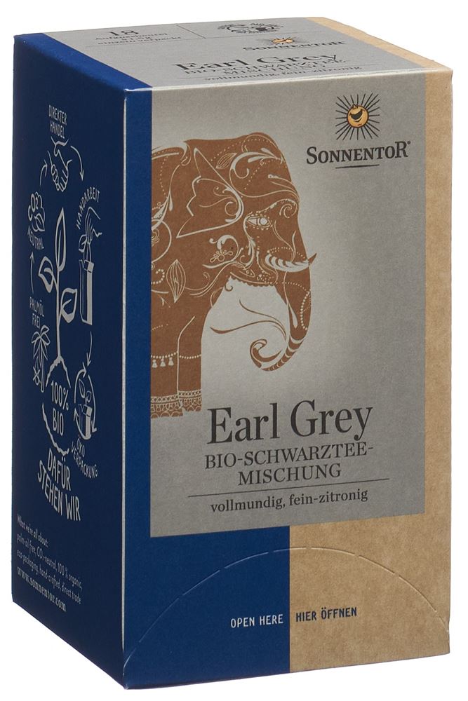 SONNENTOR Schwarztee Earl Grey BIO Btl 18 Stk