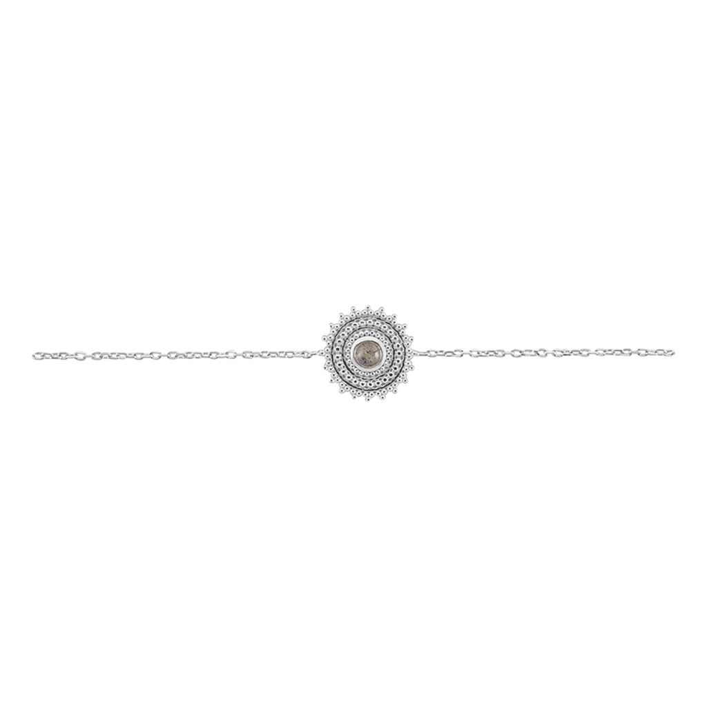 Bracelet Nyoko Argent Blanc Labradorite