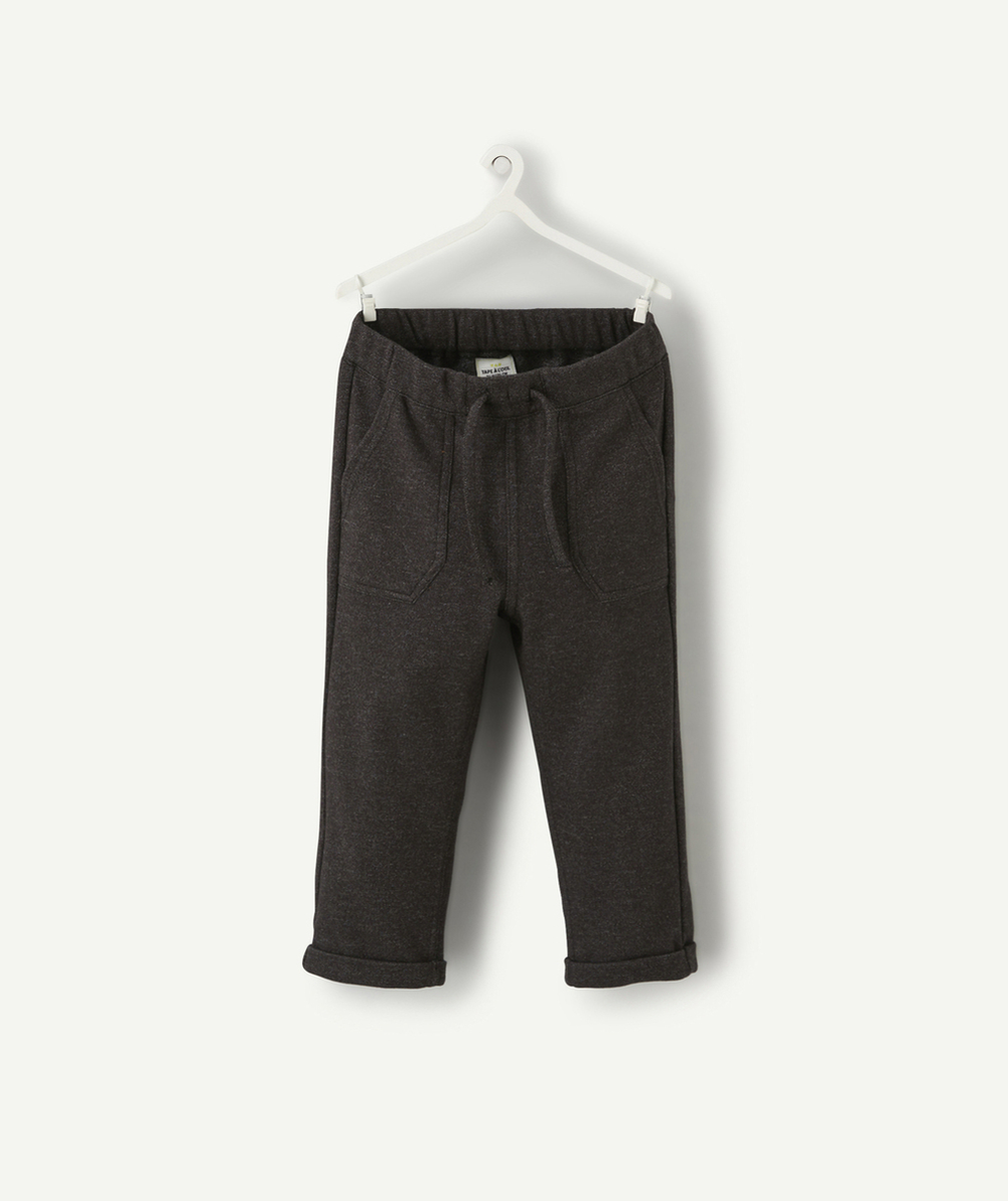 PANTALON DE JOGGING BÉBÉ GARÇON GRIS FONCÉ AVEC POCHES