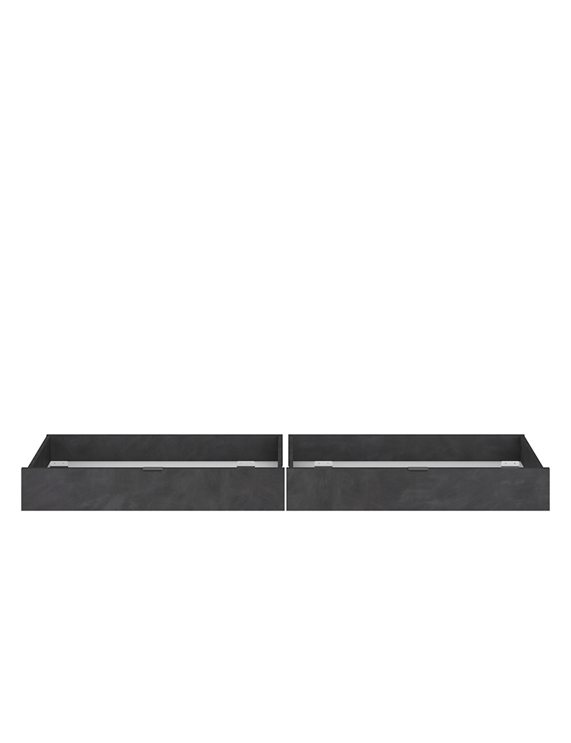 Set of 2 Drawer Bed Toronto Black
