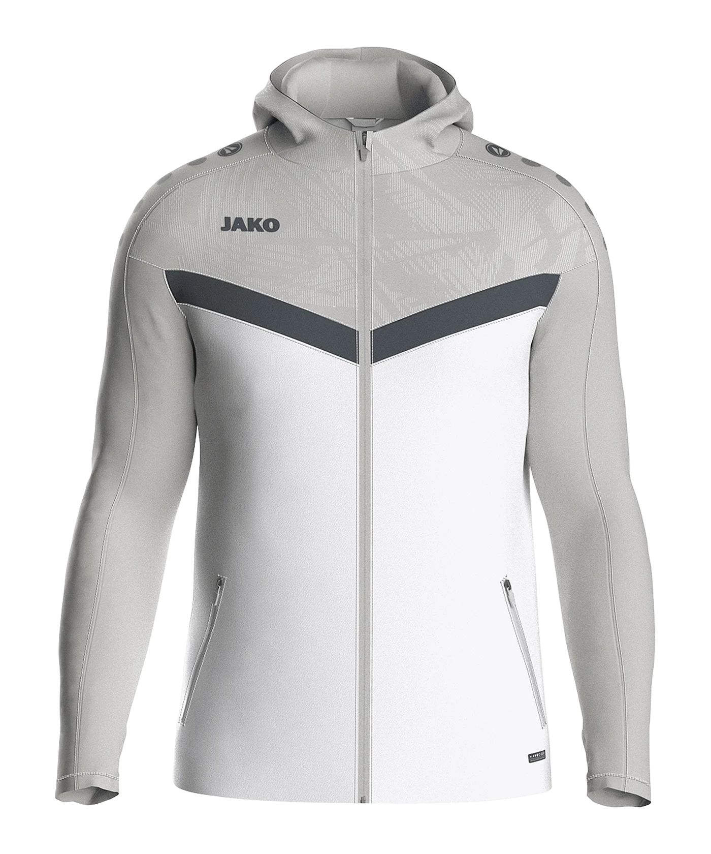 JAKO Icon Kapuzenjacke Weiss Grau F016