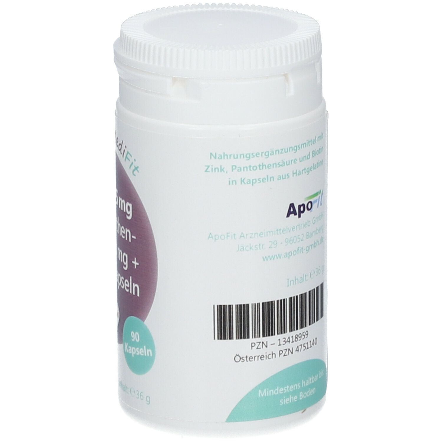 MediFit Zink 5 mg + Pantothensäure + Biotin