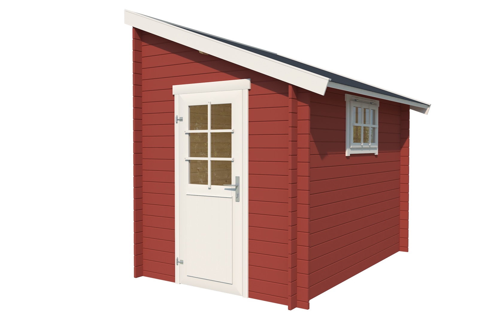 Gartenhaus JURA 2 - schwedenrot - Fichte massiv - 180x275 cm