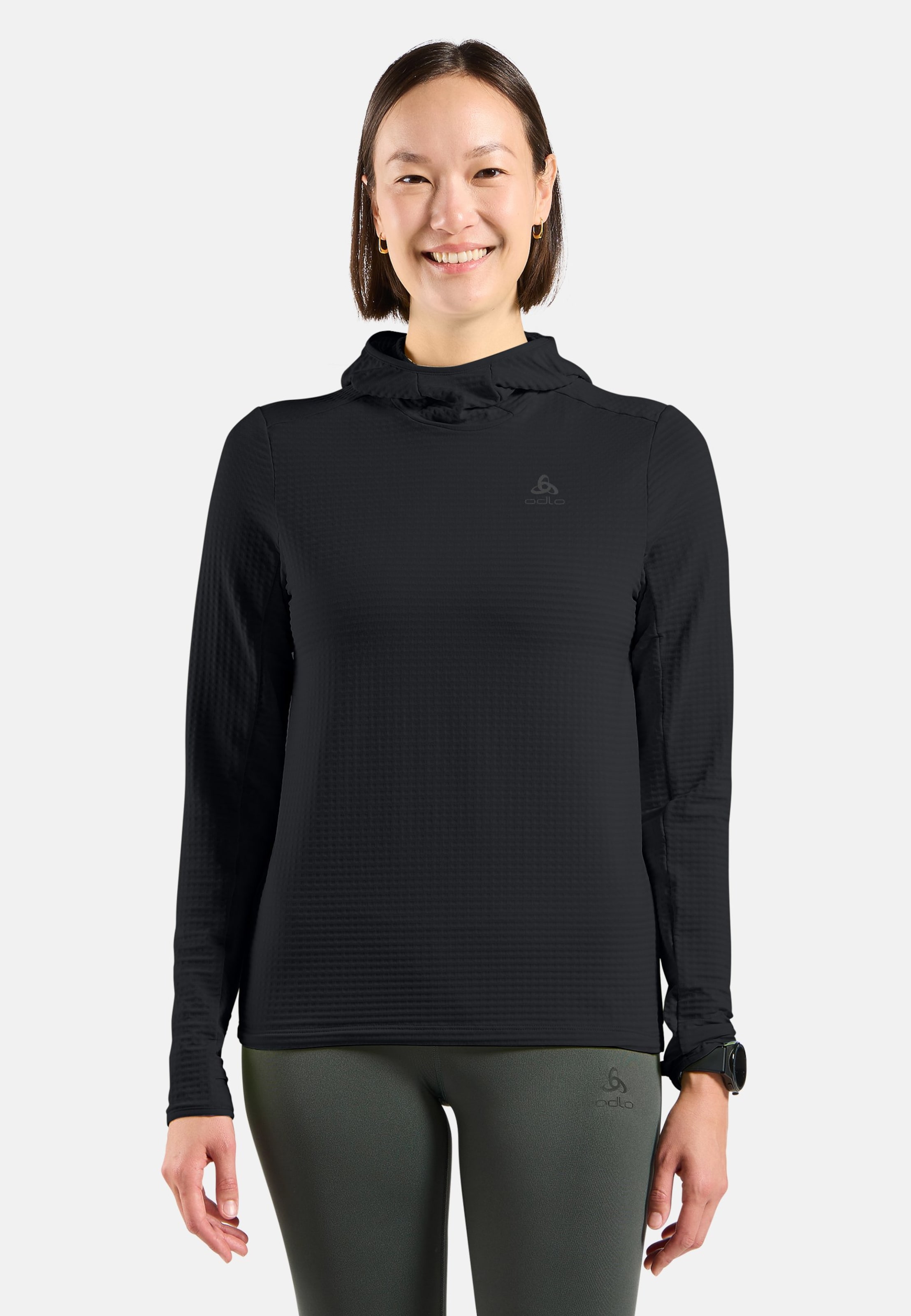 Essentials Thermal Laufhoodie in black