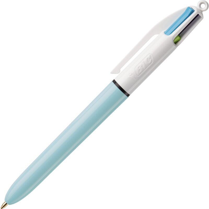 Stylo bille Bic 4 couleurs Fun rétractable pointe 1 mm - écriture moyenne