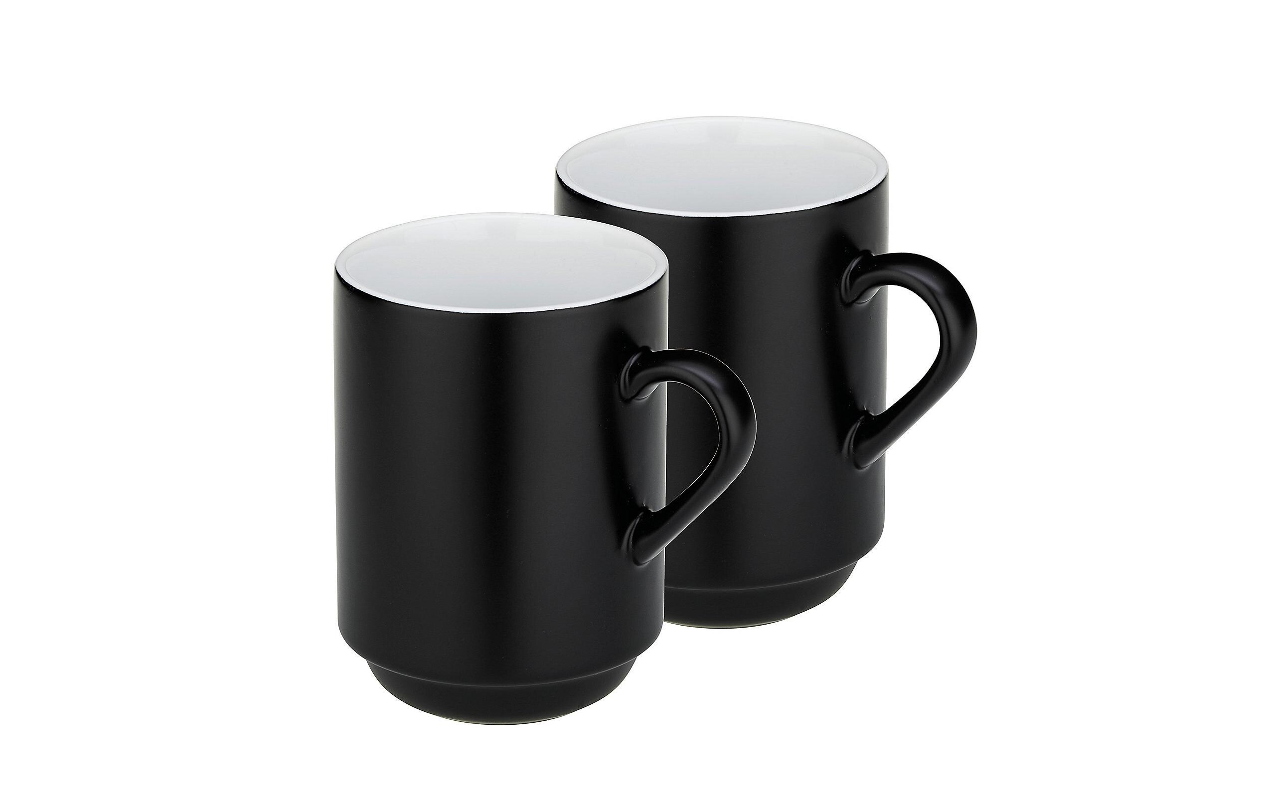 Kaffeetasse 300 ml, 2 Stück, SchwarzKaffeetassen-Set