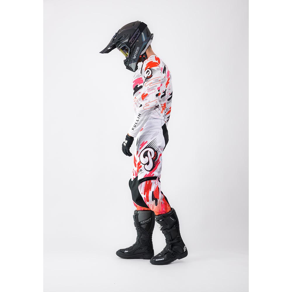 pull-in - Maillot Race Snow Blanc / Noir / Orange / Rose