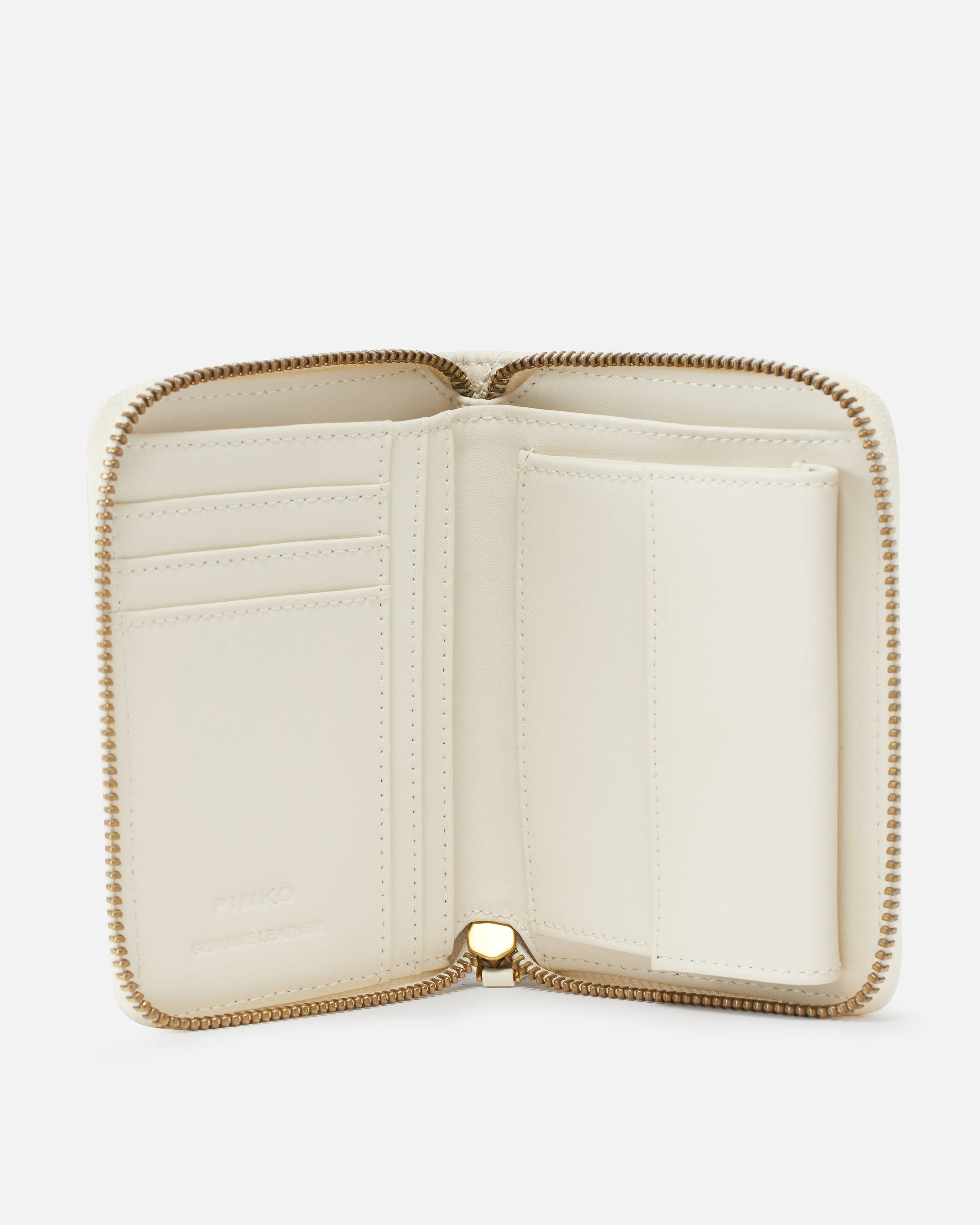 CARRÉ - Portefeuille carré à contour zippé | Blanc