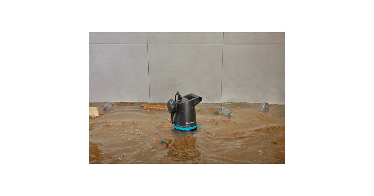 GARDENA2-in-1 vuilwater dompelpomp 20000 BASIC dompel- en drukpompen  (Grijs/zwart, 550 Watt, 20.000 l/u, met vlotterschakelaar)