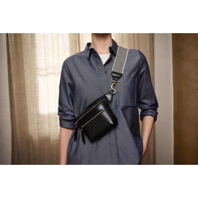 Hüft-Schultertasche, Schwarz