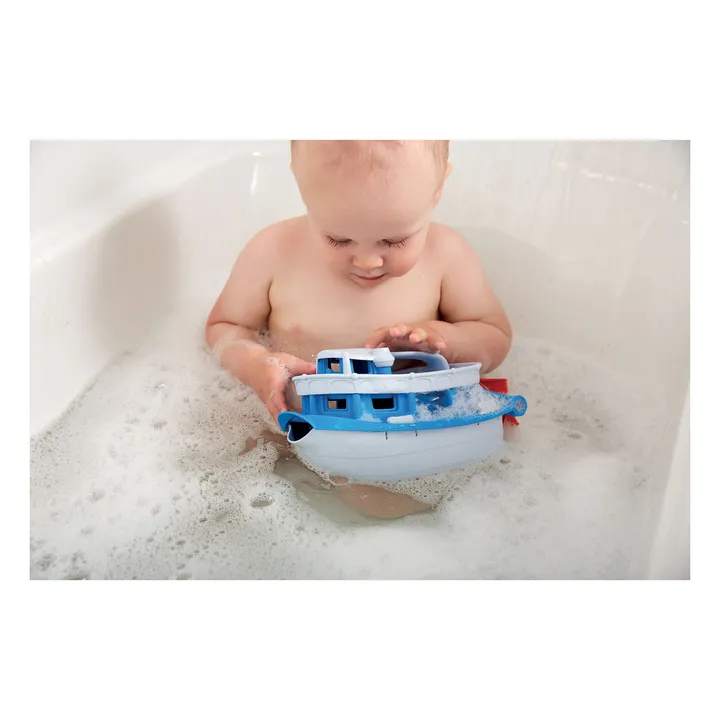 Green Toys Bateau à roues à aubes pour le bain | Blanc