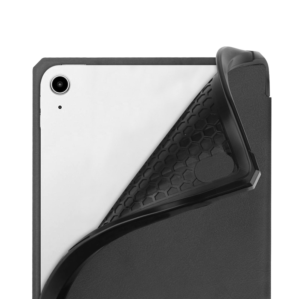 iPad Mini 7 (2024) / Mini 6 (2021) Leder Tasche Smart Cover Hülle - Schwarz