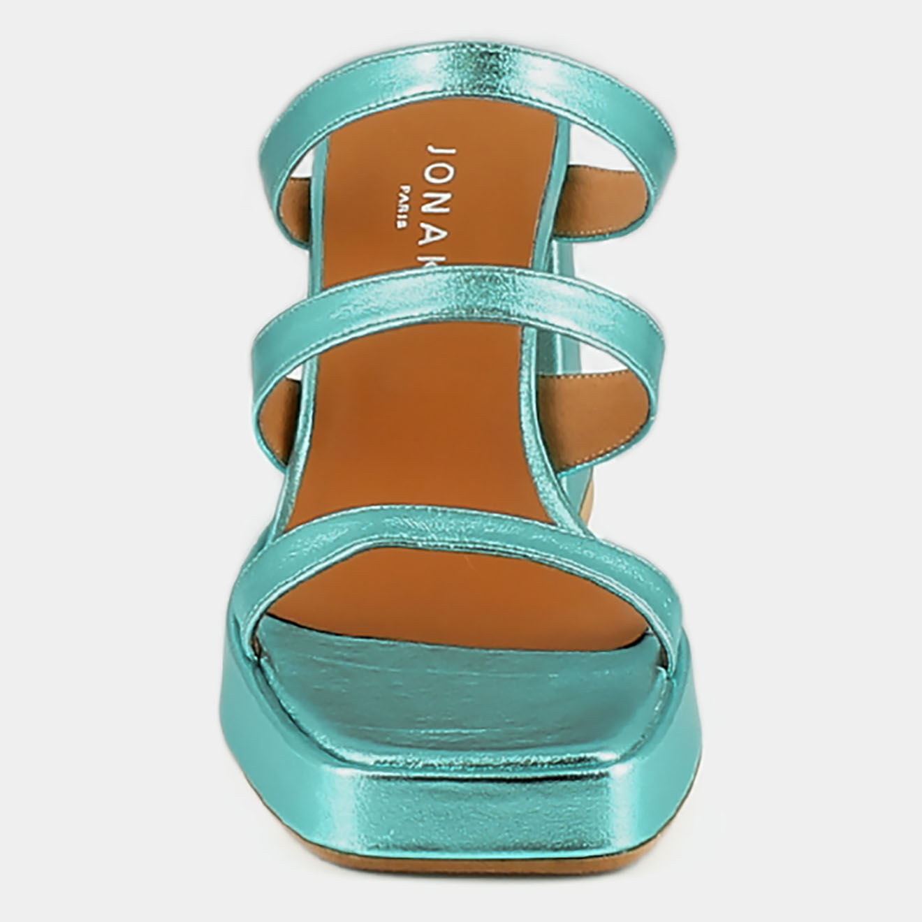 Jonak Sandales en Cuir Donzelle turquoise - Talon 7 cm