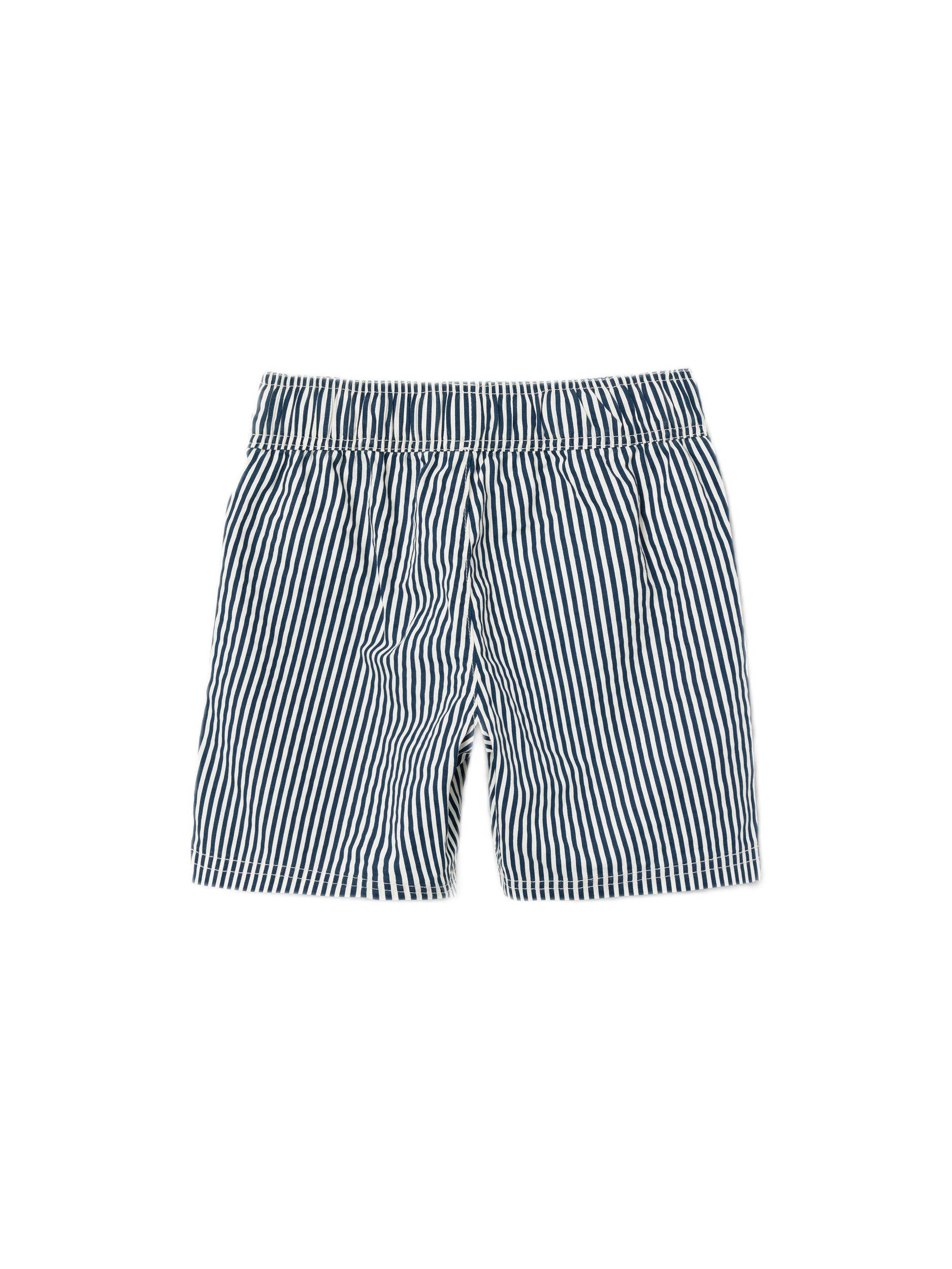 NAME IT gestreepte zwemshort NKMZEER donkerblauw/wit
