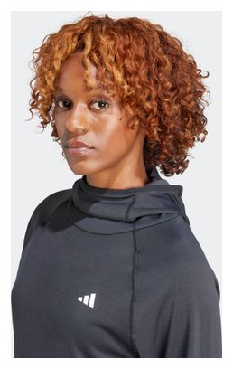 Haut à capuche Adidas Own The Run 3 Noir Femme