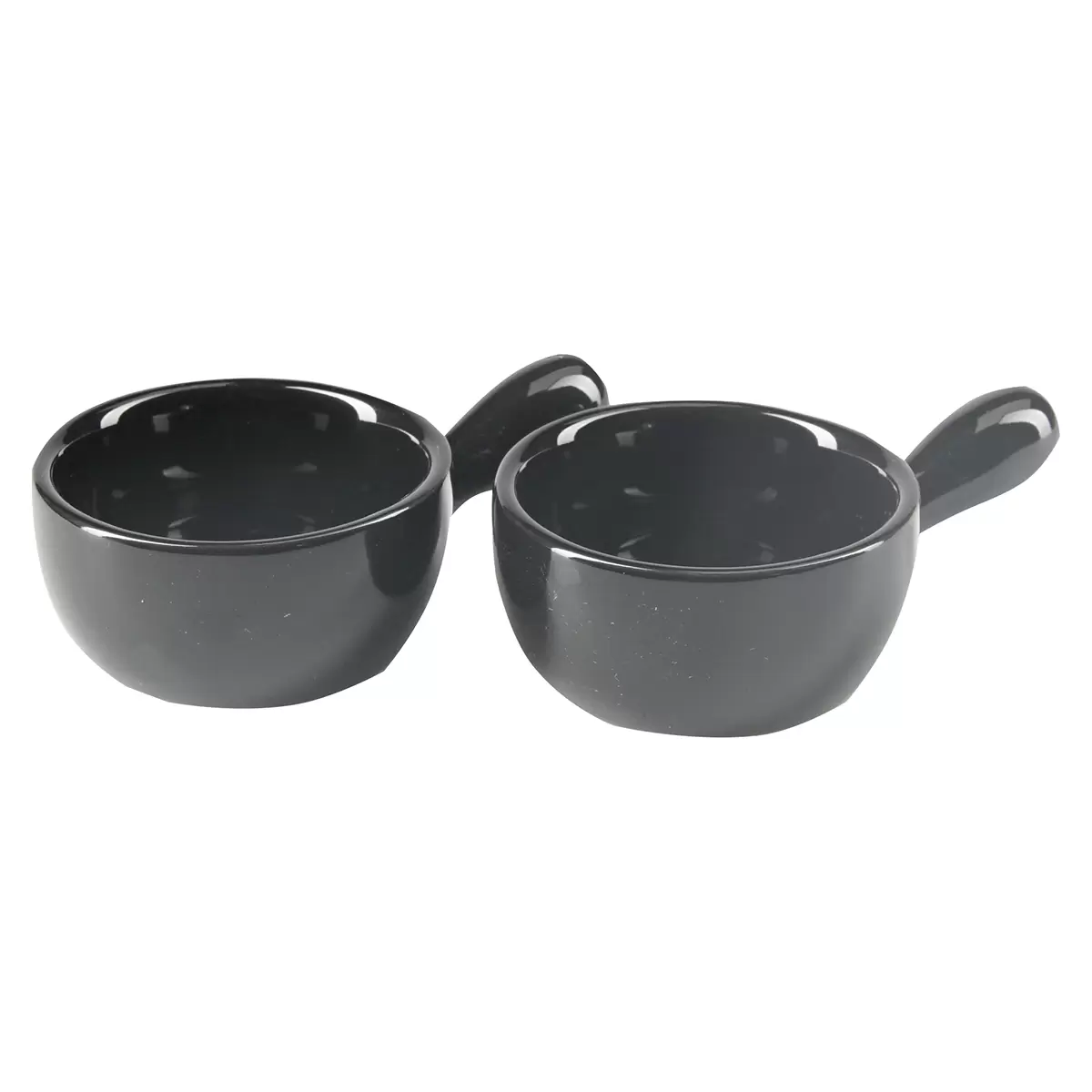 Schnaps-Caquelon Fondue Schwarz
