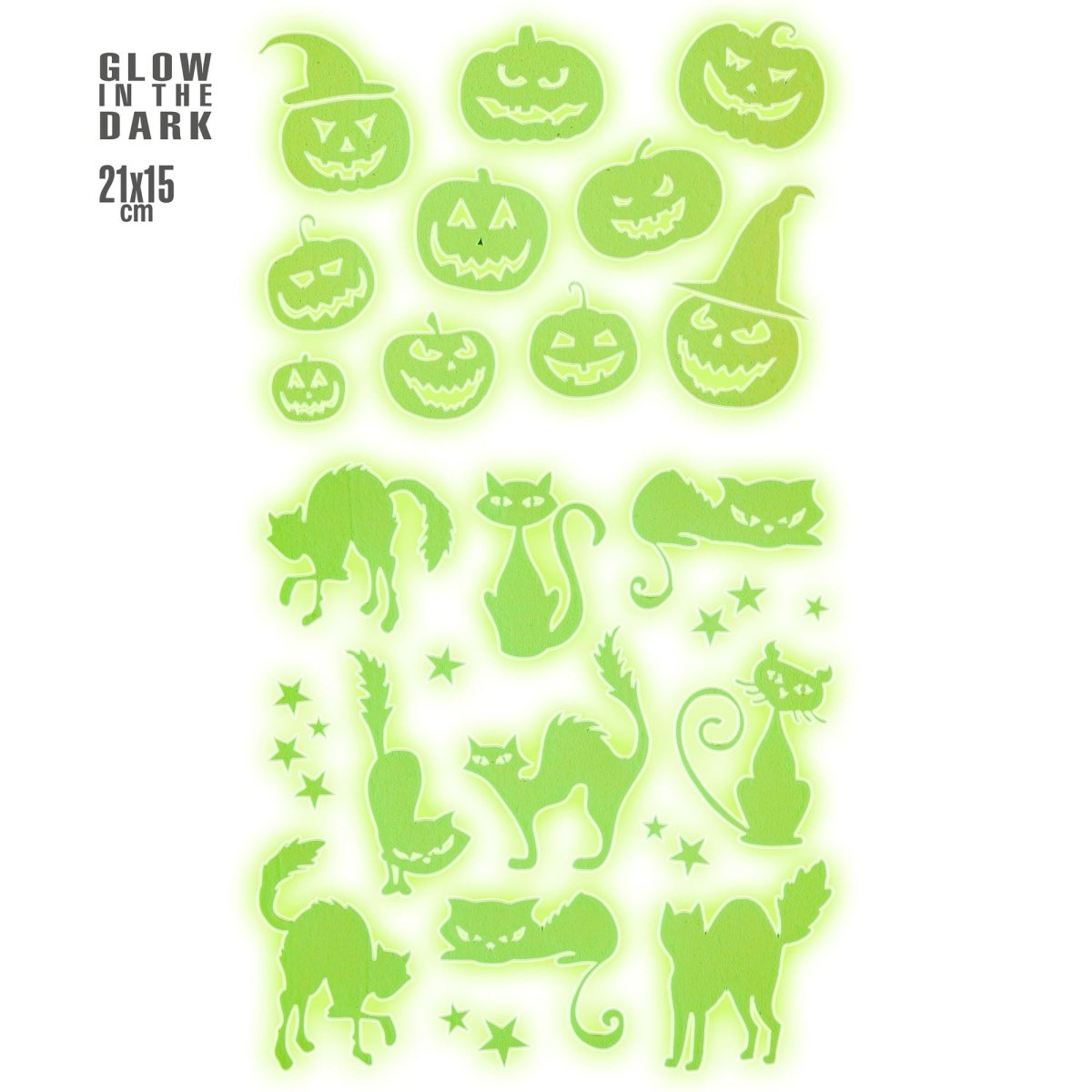 Halloween Stickers Glow In The Dark 21cm