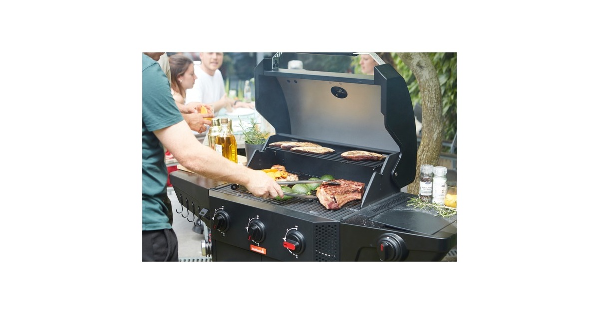 BarbecookLuca 312 gasbarbecue met kast en zijbrander  (Zwart)