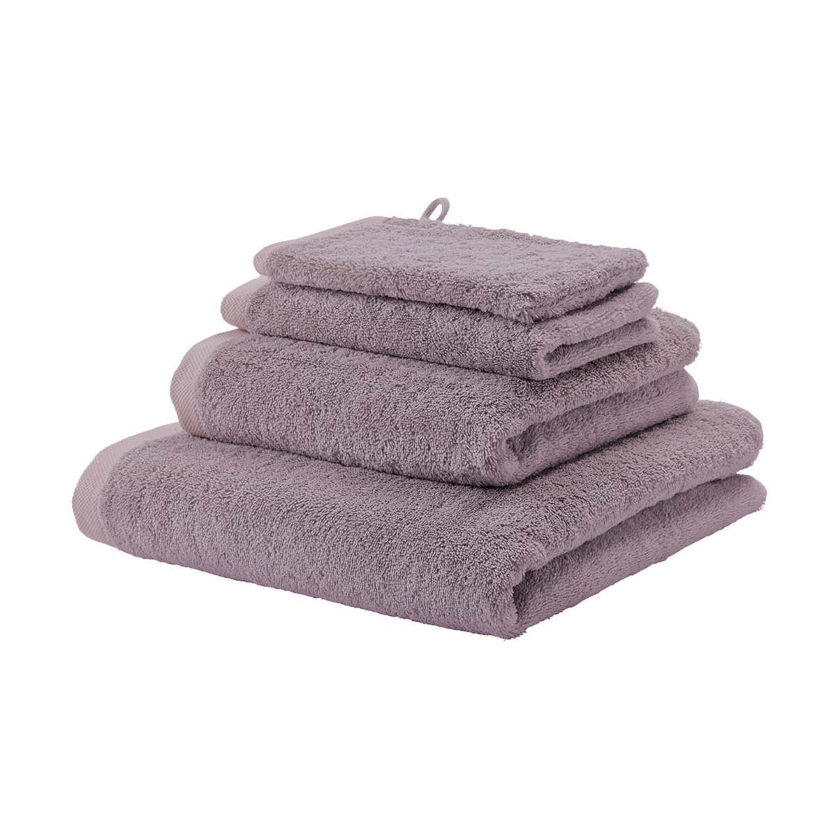 London Badtextiel Malva | 100 x 150 cm | Roze | Paars | Bruin | Katoen