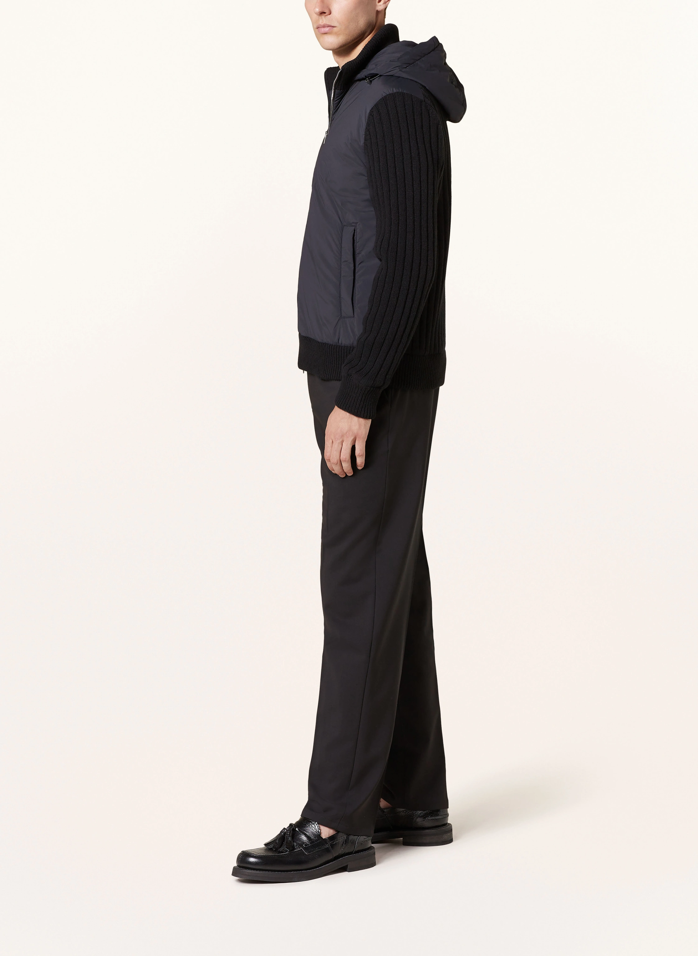 HERNO Strickjacke im Materialmix