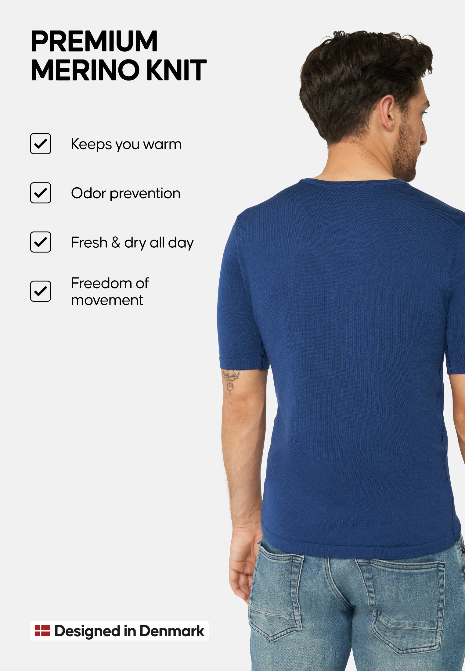 MERINOULD BASELAYER T-SHIRT TIL MÆND