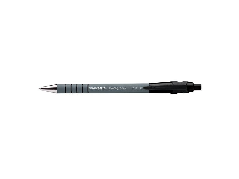 Paper Mate Kugelschreiber Flexgrip Ultra 1 mm, Schwarz,  36 Kugelschreiber-Set für Schule oder Büro