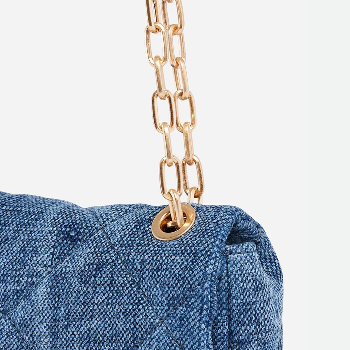 VANESSA BRUNO<br>Bolsa com alça de ombro, em linho acolchoado Moon Nano