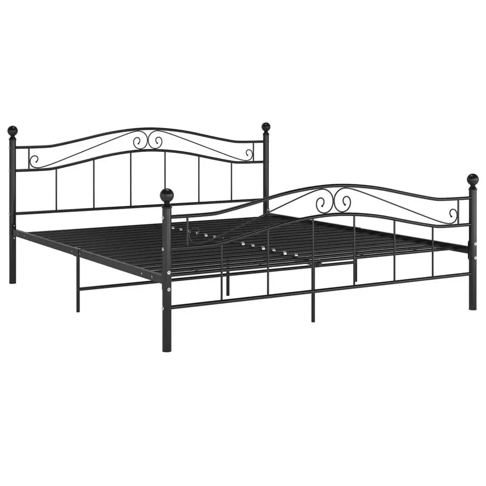 vidaXL - Meatlen bed frame - Zwart - Metaal - 140x200 cm