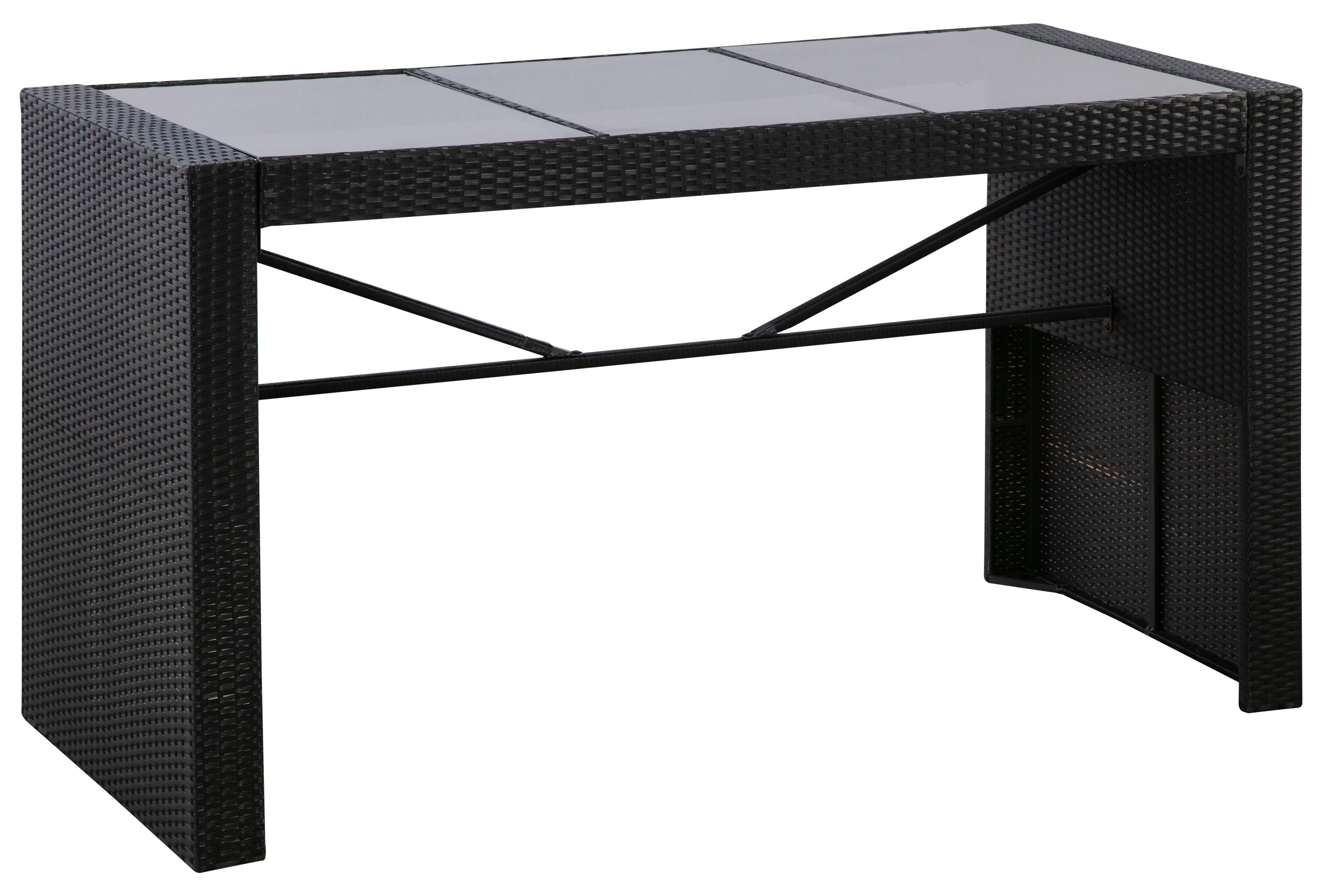 Rattan Bar Set MODENA schwarz