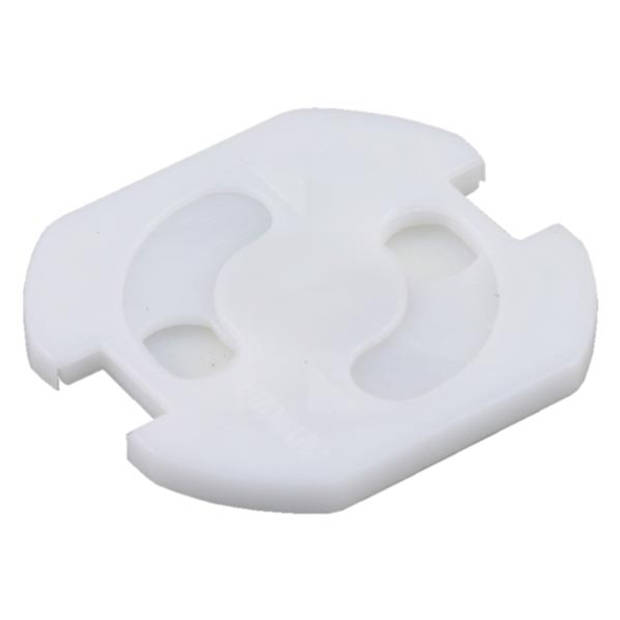 Q-LINK Stopcontactbeveiliger zelfklevend wit verpakt per 10 stuks