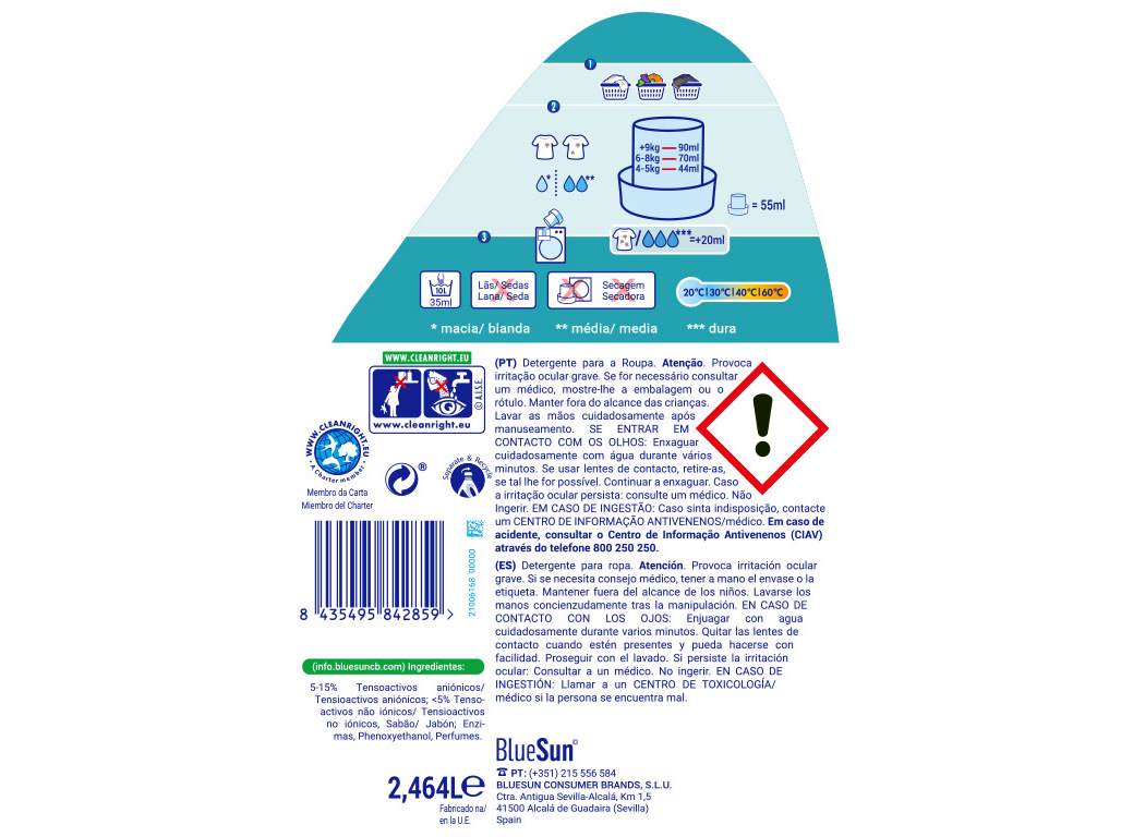 DETERGENTE ROUPA MÁQUINA A  LÍQUIDO BABY 56 DOSES