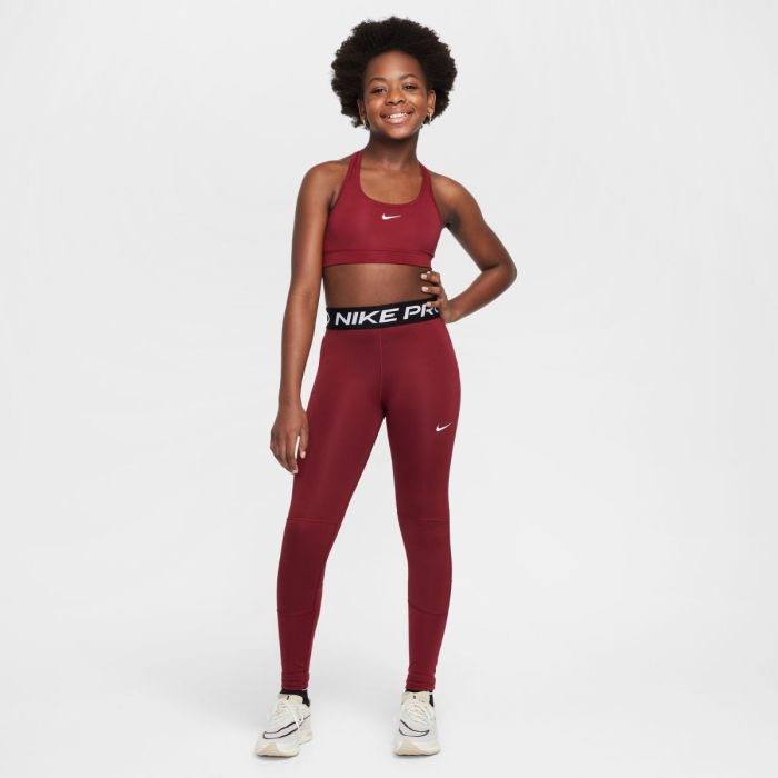 Nike Junior BH Dri-FIT Swoosh Sports Bra Rød