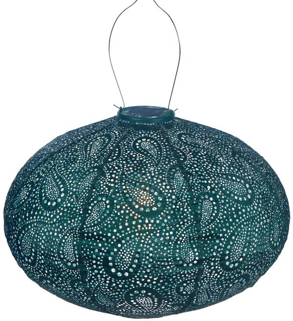 Lumiz Solar-Lampion Oval Paisley, ca. Ø40/H27