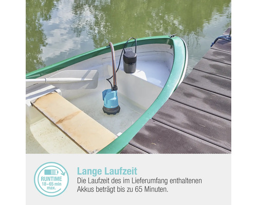 GARDENA 2000/2 18V (Power for All) accu-aangedreven dompelpomp voor schoon water inclusief accu en lader
