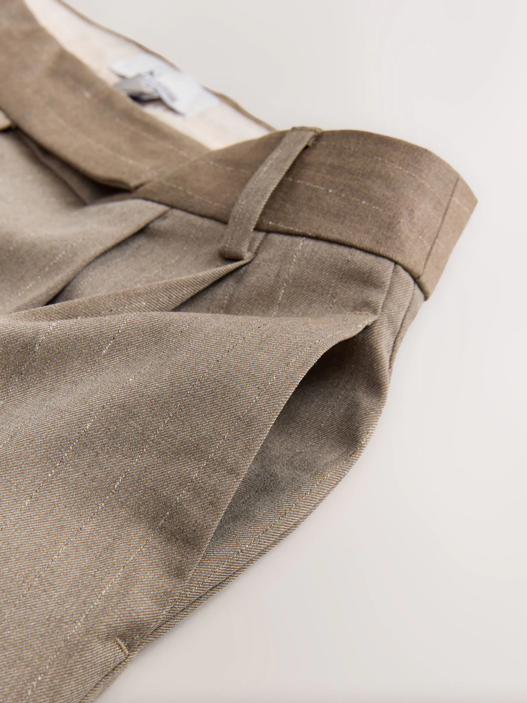 Neutraal - N. Premium Gestreepte Tailored Broeken