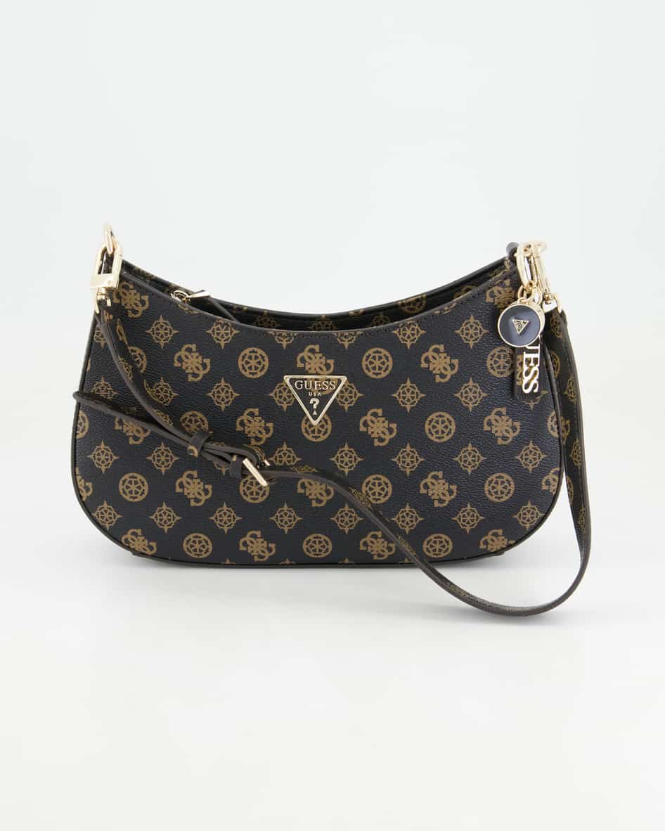 Guess Noelle Top Zip Shoulder Bag Handtasche in Braun