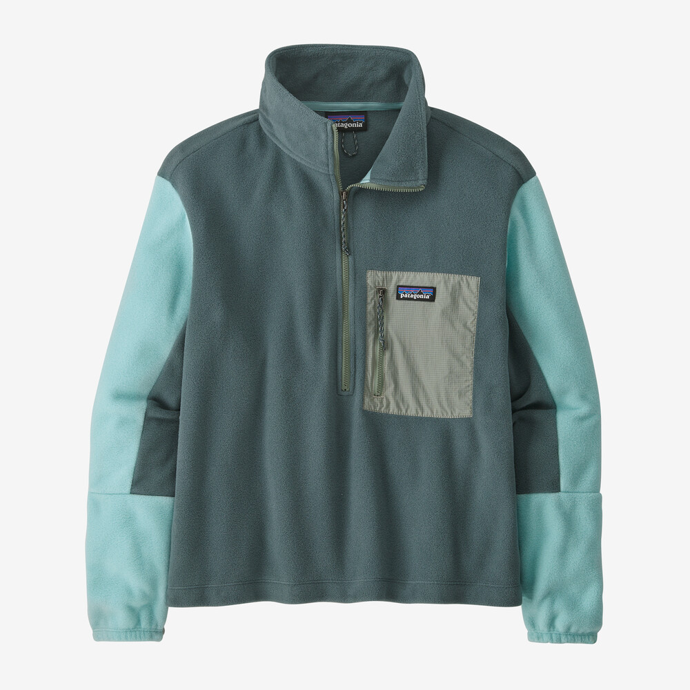 Damen-Fleecepullover von Microdini mit halbem Reißverschluss
