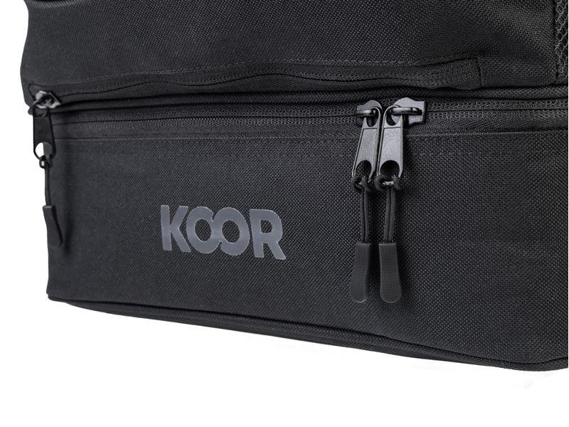 KOOR Rucksack 30 l, Schwarz Sportrucksack mit Ballnetz