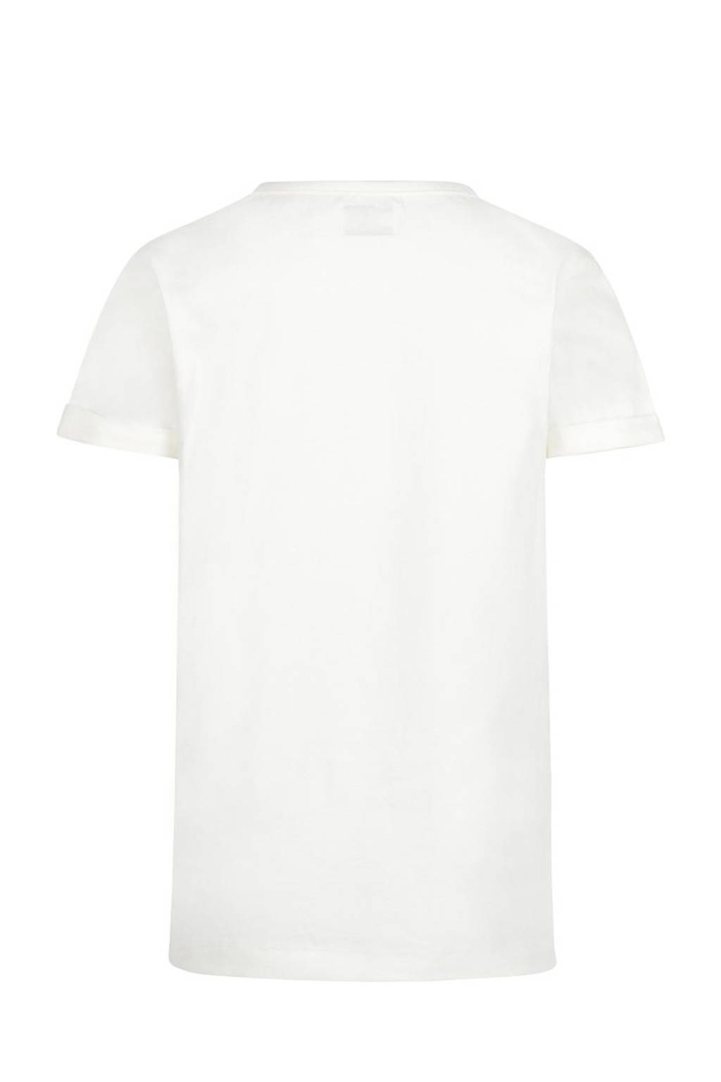No Way Monday T-shirt met tekst offwhite