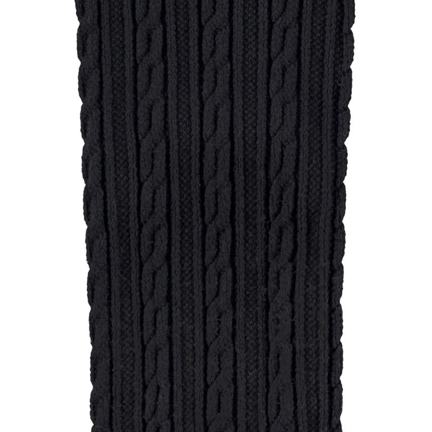 Collant épais torsadé pour fille - Noir