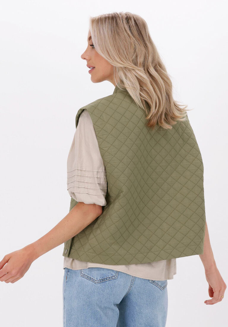 LEVETE ROOM groene levete room gilet sarah 1 shirt