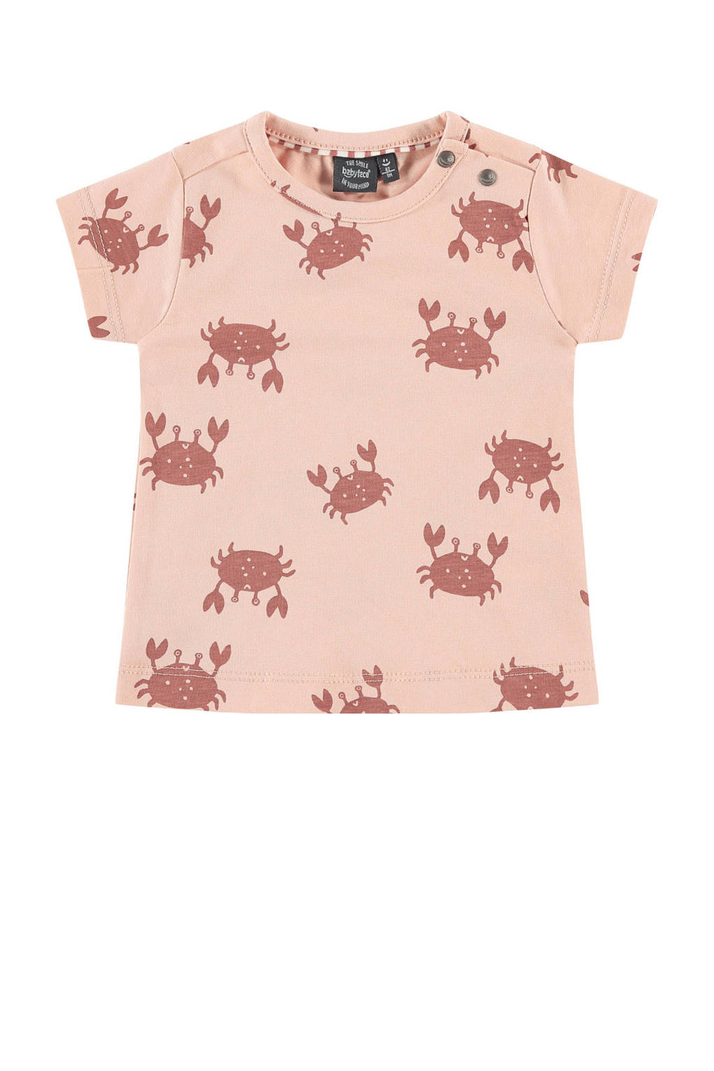 Babyface baby T-shirt met all over print roze