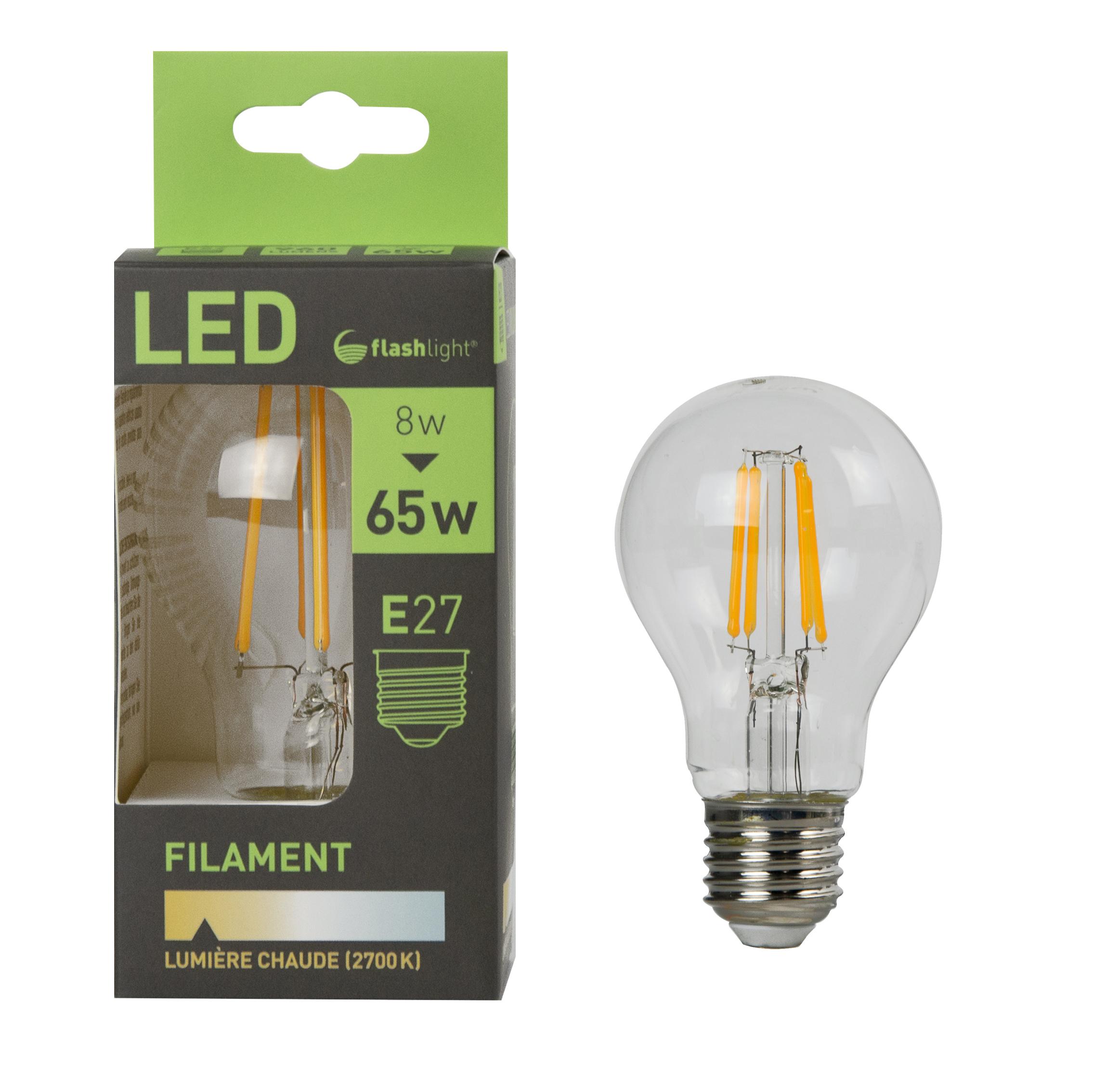 AMPOULE LED 4 FILAMENTS E27 8W