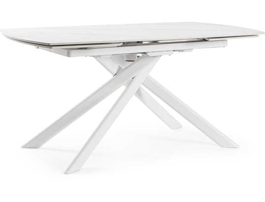 CONCEPT1 - Table de salle à manger Joakim blanc 160/240 x 90 x h75 cm