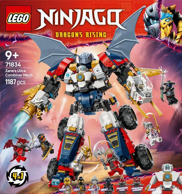 LEGO NINJAGO - Zane's Ultra-Combomecha - Speelgoed - 4in1 Bouwpakket - 6 Minifiguren
