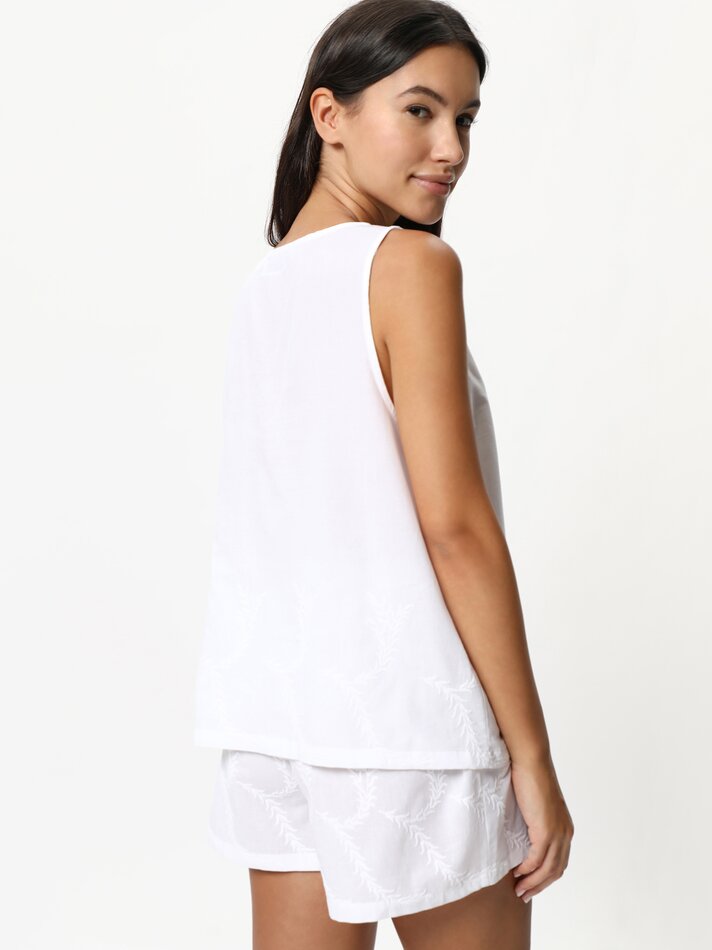 Pijama bordado - Branco