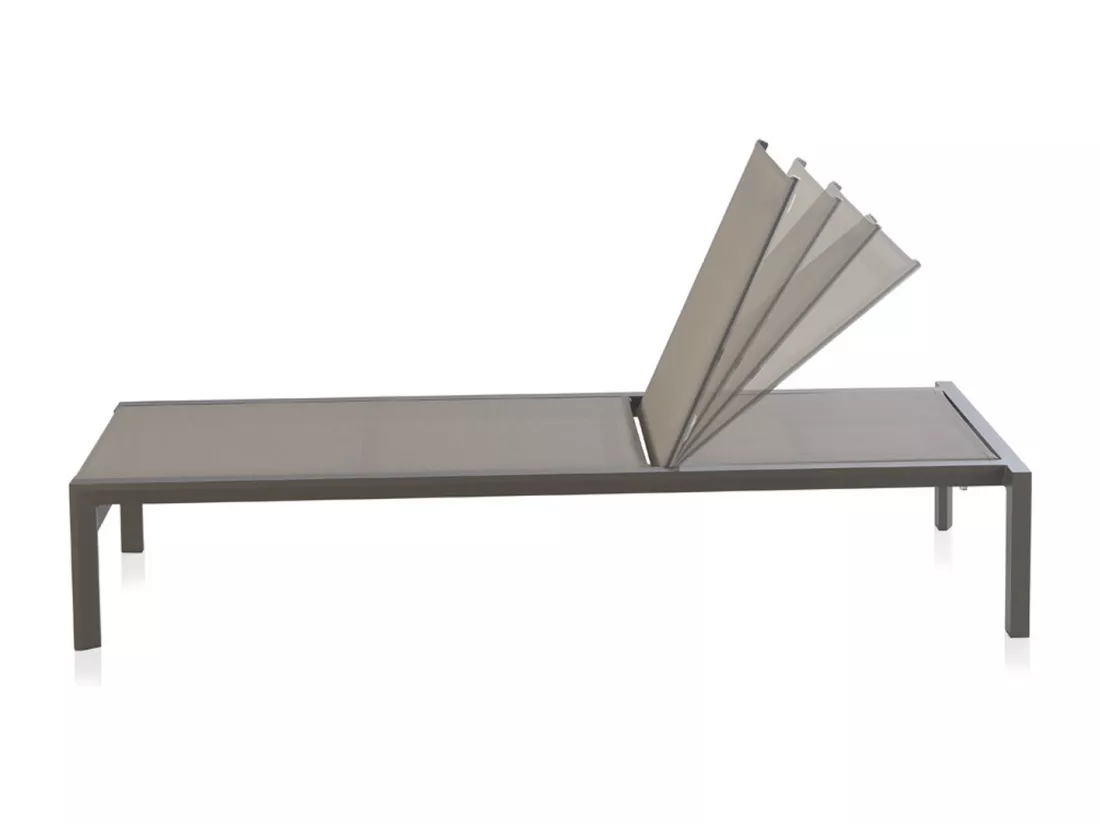 Transat en aluminium taupe
